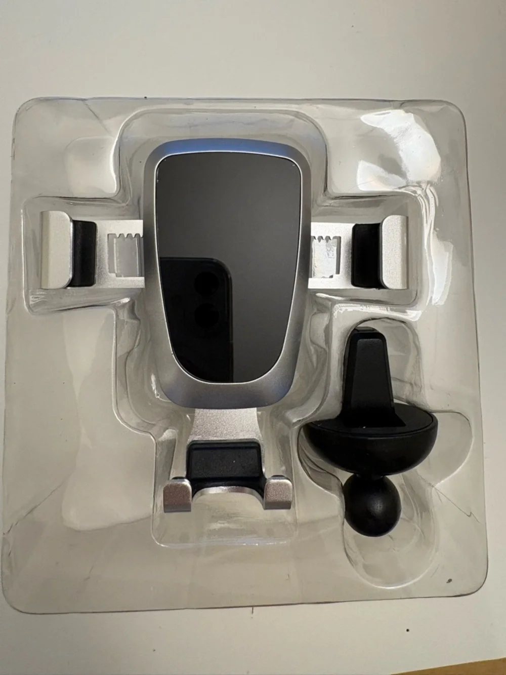 Silver Car Vent Phone Mount - Universal Gravity Holder
